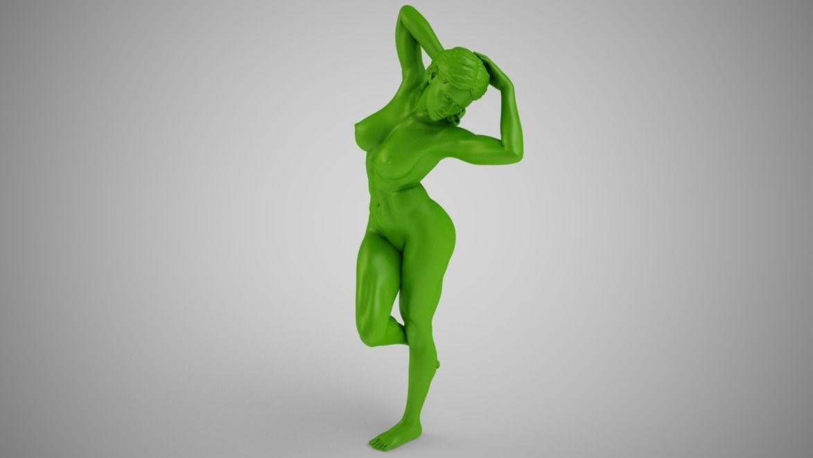 Girl Under Shower 3D print model_8