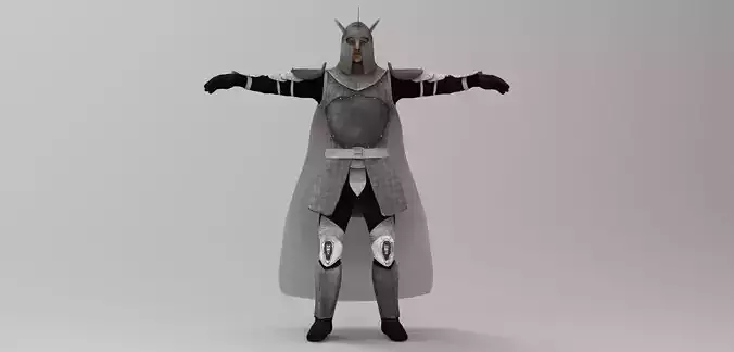 Knight 3d model in armor