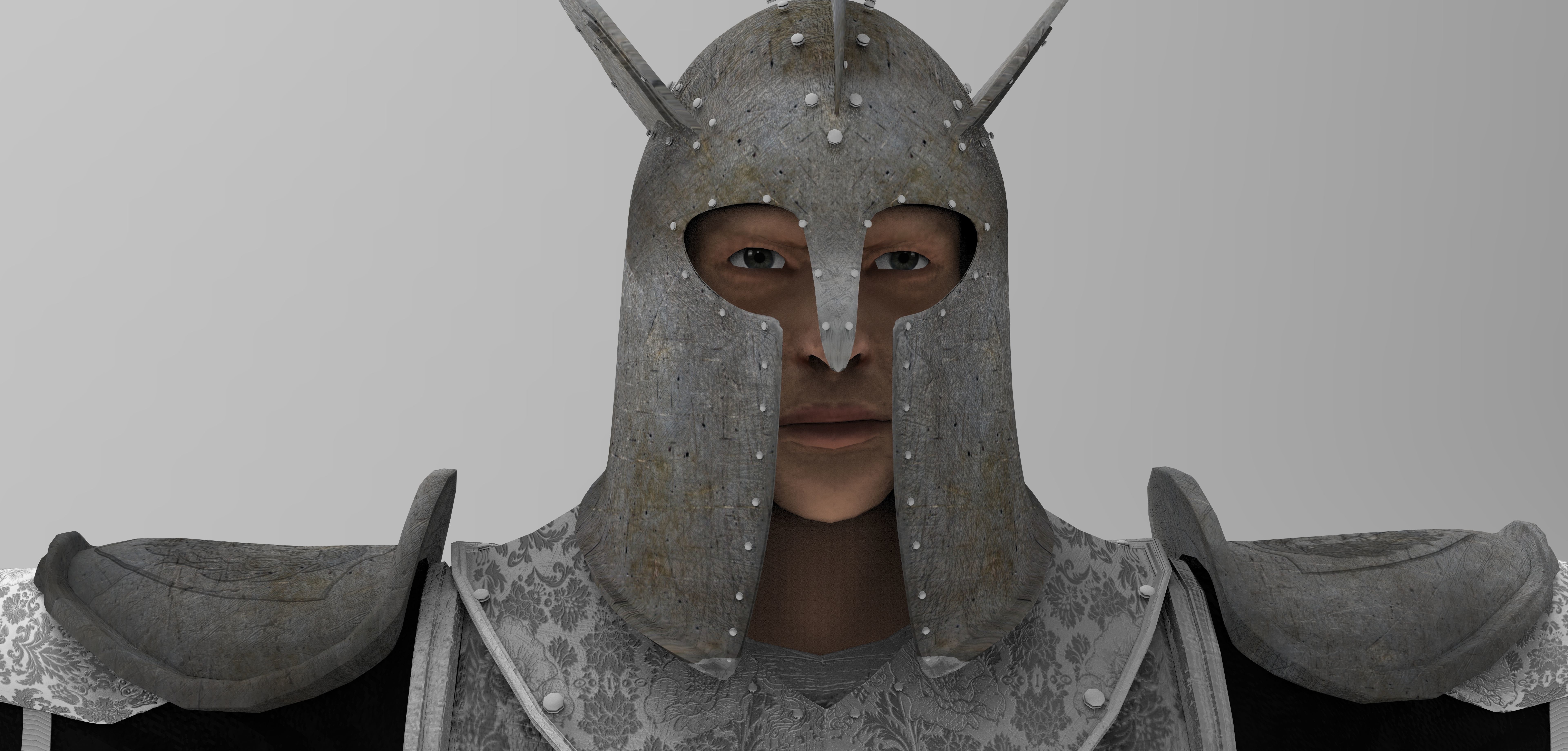 Knight 3d model in armor Low-poly 3D model_4