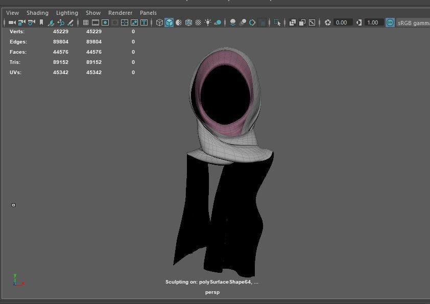 Hijab Model 3 woman wearing 3D model_4