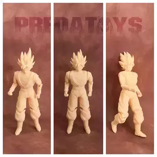 Articulated Goku Super Sayajin Blue 3D model