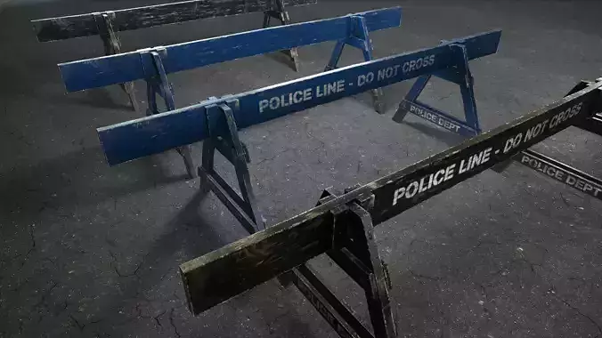 Crime Scenes - Wooden Police Barrier 