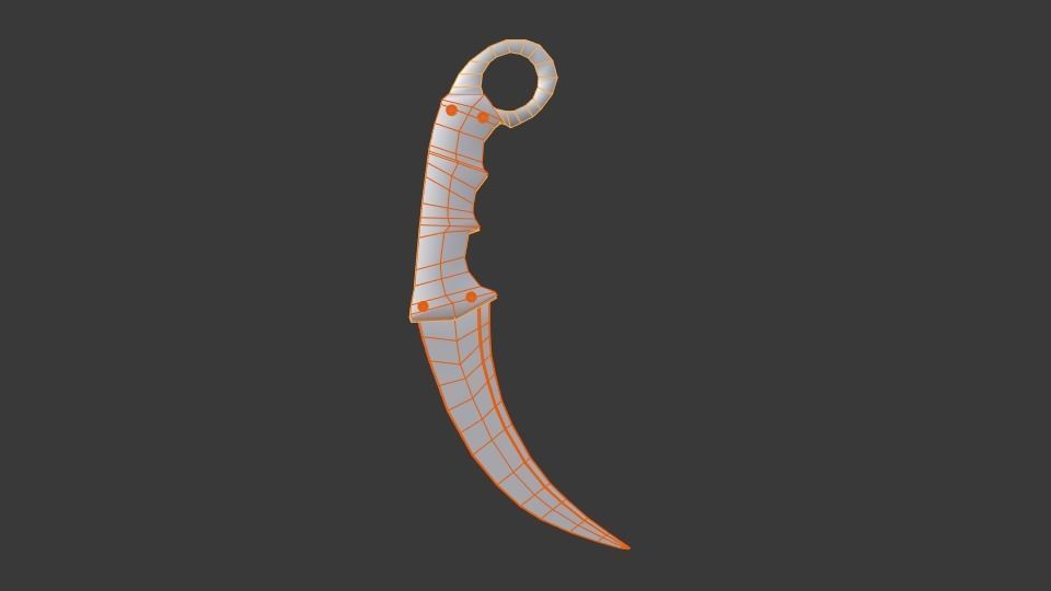 Simple Knive Free low-poly 3D model_10
