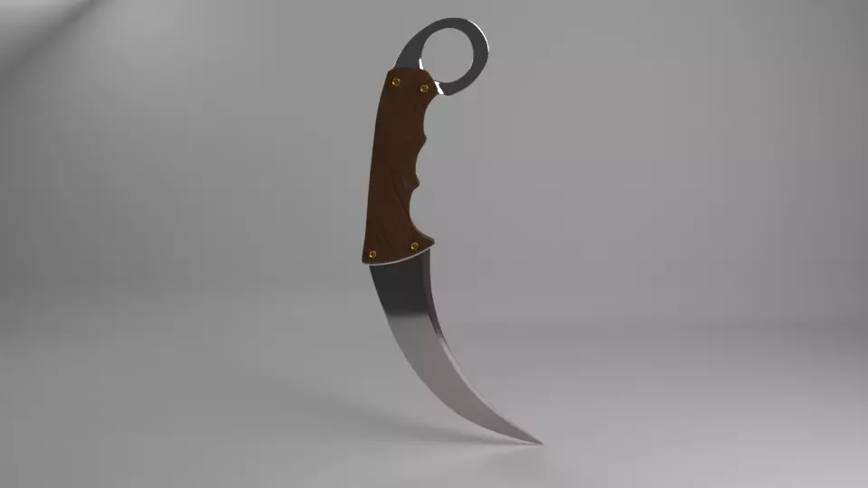 Simple Knive Free low-poly 3D model_0