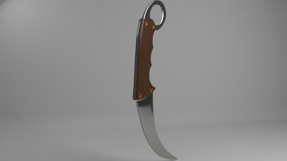 Simple Knive Free low-poly 3D model_5