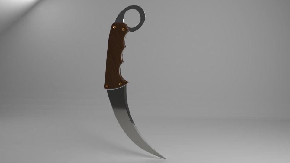 Simple Knive Free low-poly 3D model_9