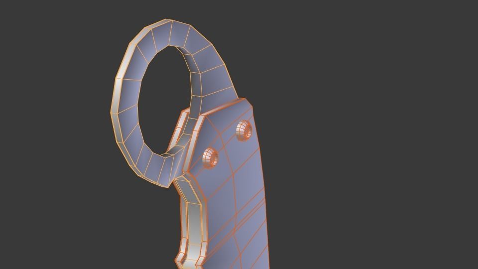 Simple Knive Free low-poly 3D model_11