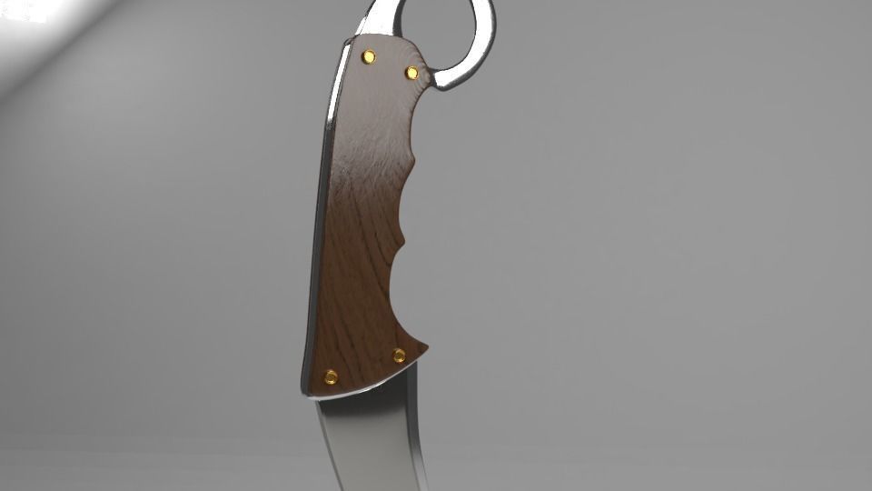 Simple Knive Free low-poly 3D model_4