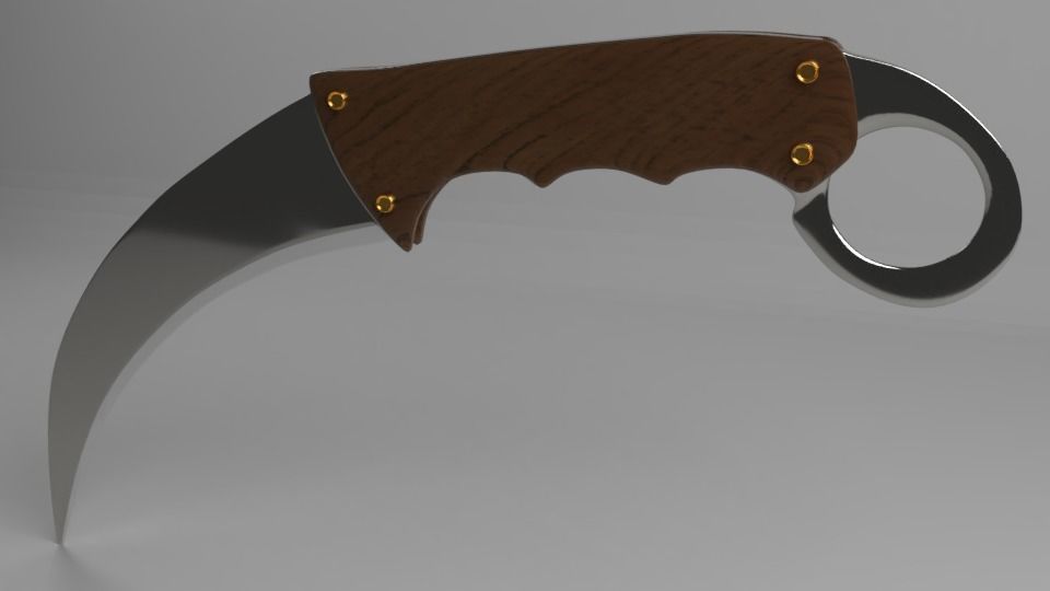 Simple Knive Free low-poly 3D model_6