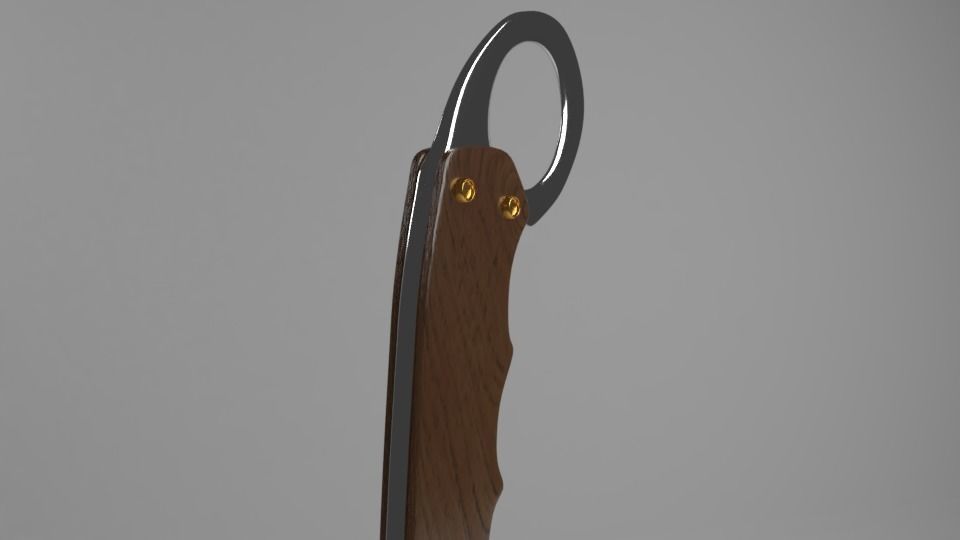Simple Knive Free low-poly 3D model_3