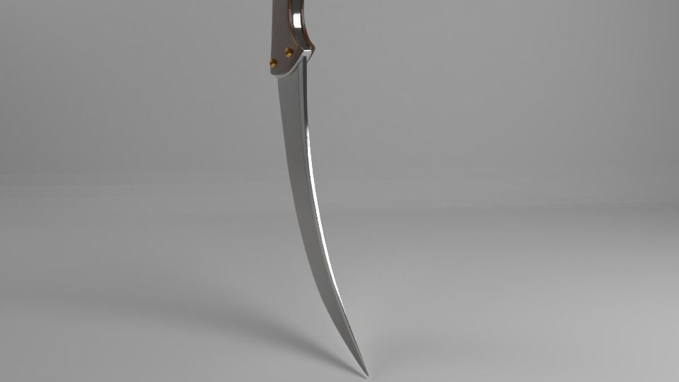 Simple Knive Free low-poly 3D model_7