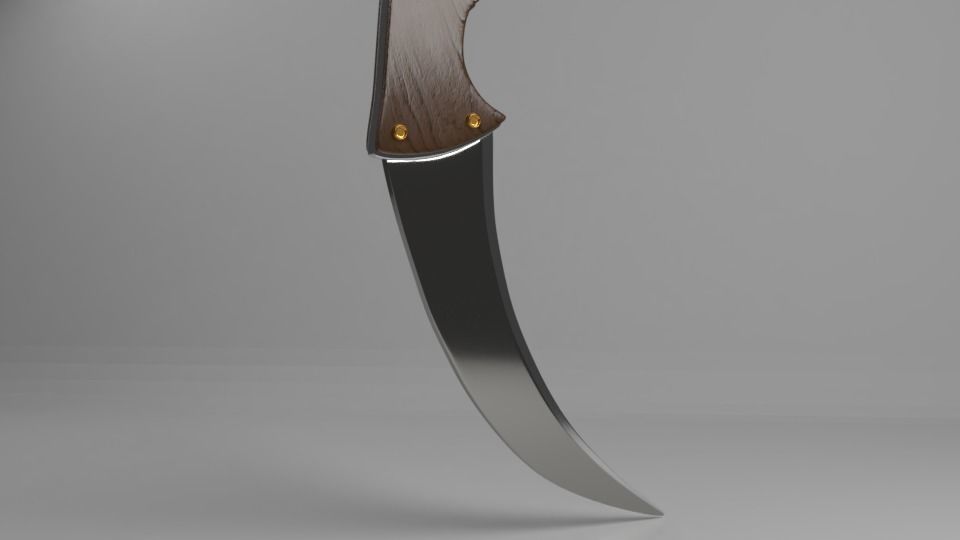 Simple Knive Free low-poly 3D model_2