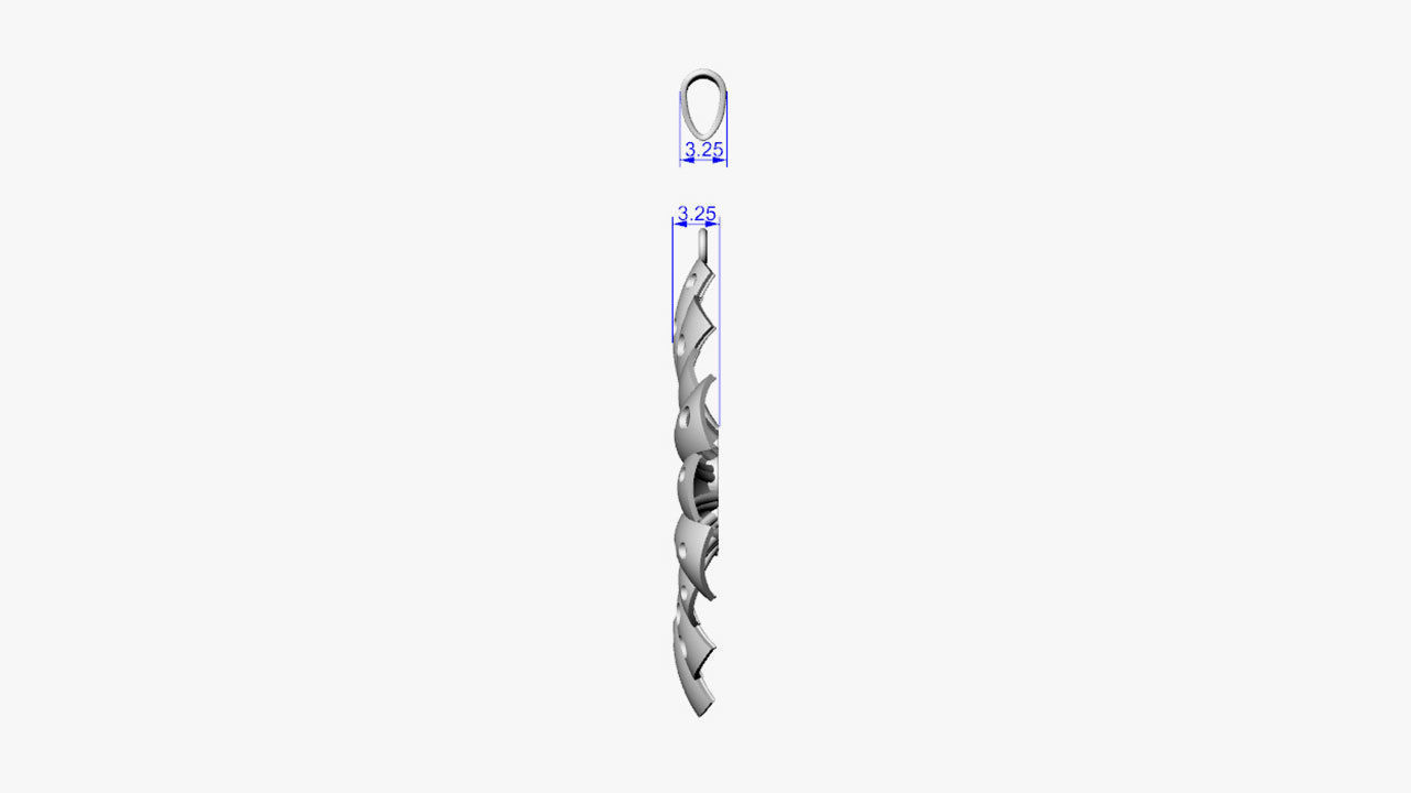 Pendant silver with flower 3D print model_14