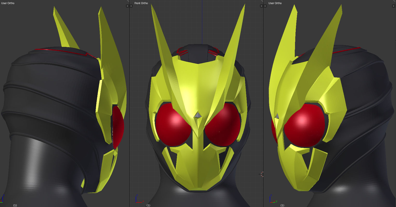 Kamen Rider Zero one Helmet 3D print model_2