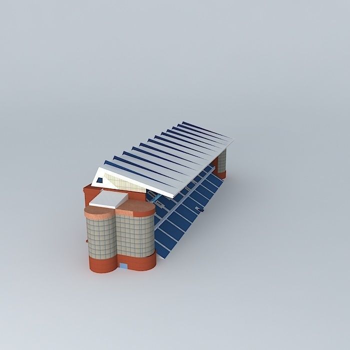 Stadium stand Free 3D model_1