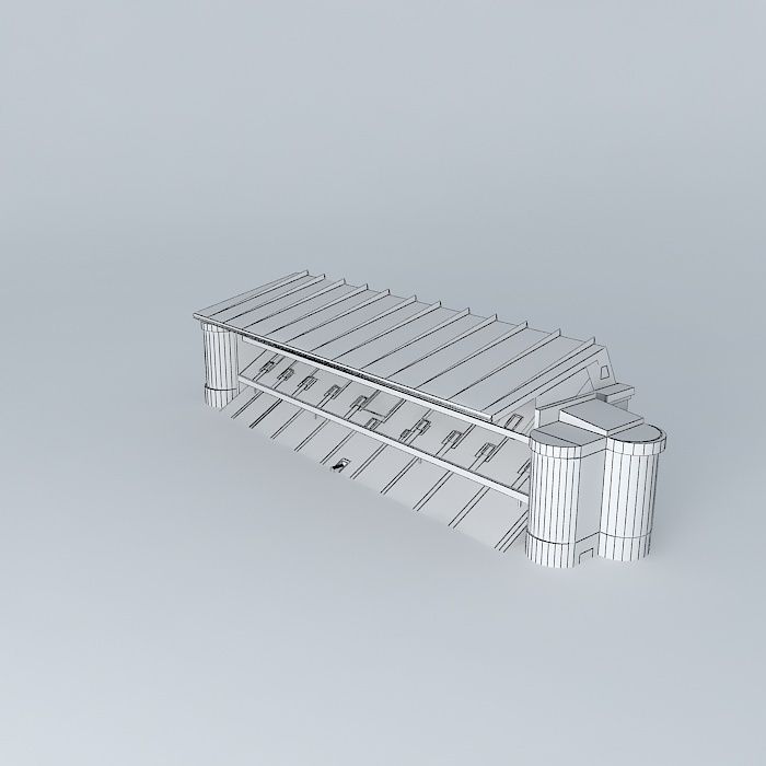 Stadium stand Free 3D model_3