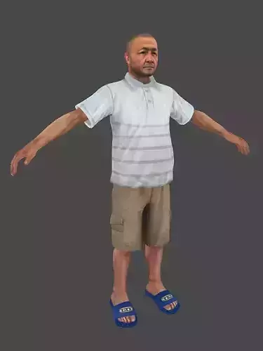 3ds max2014andobjand3dsandfbx Asian middle-aged men