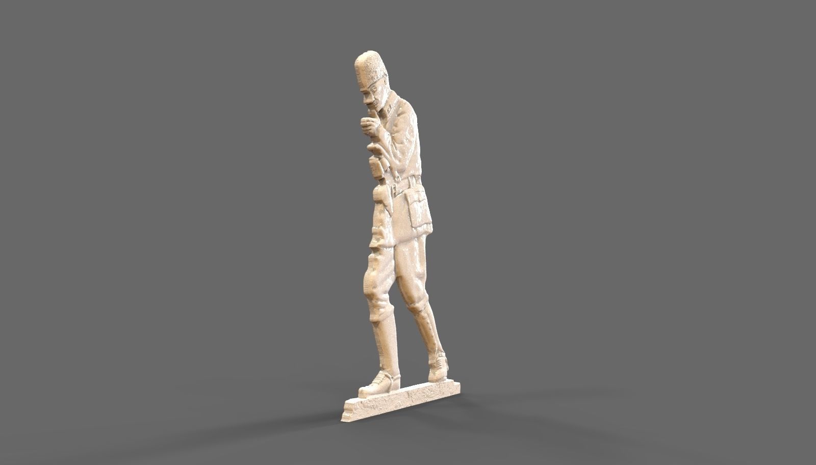 Gazi Mustafa Kemal Ataturk 3d stl model for cnc 3D print model_3