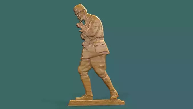 Gazi Mustafa Kemal Ataturk 3d stl model for cnc 3D print model