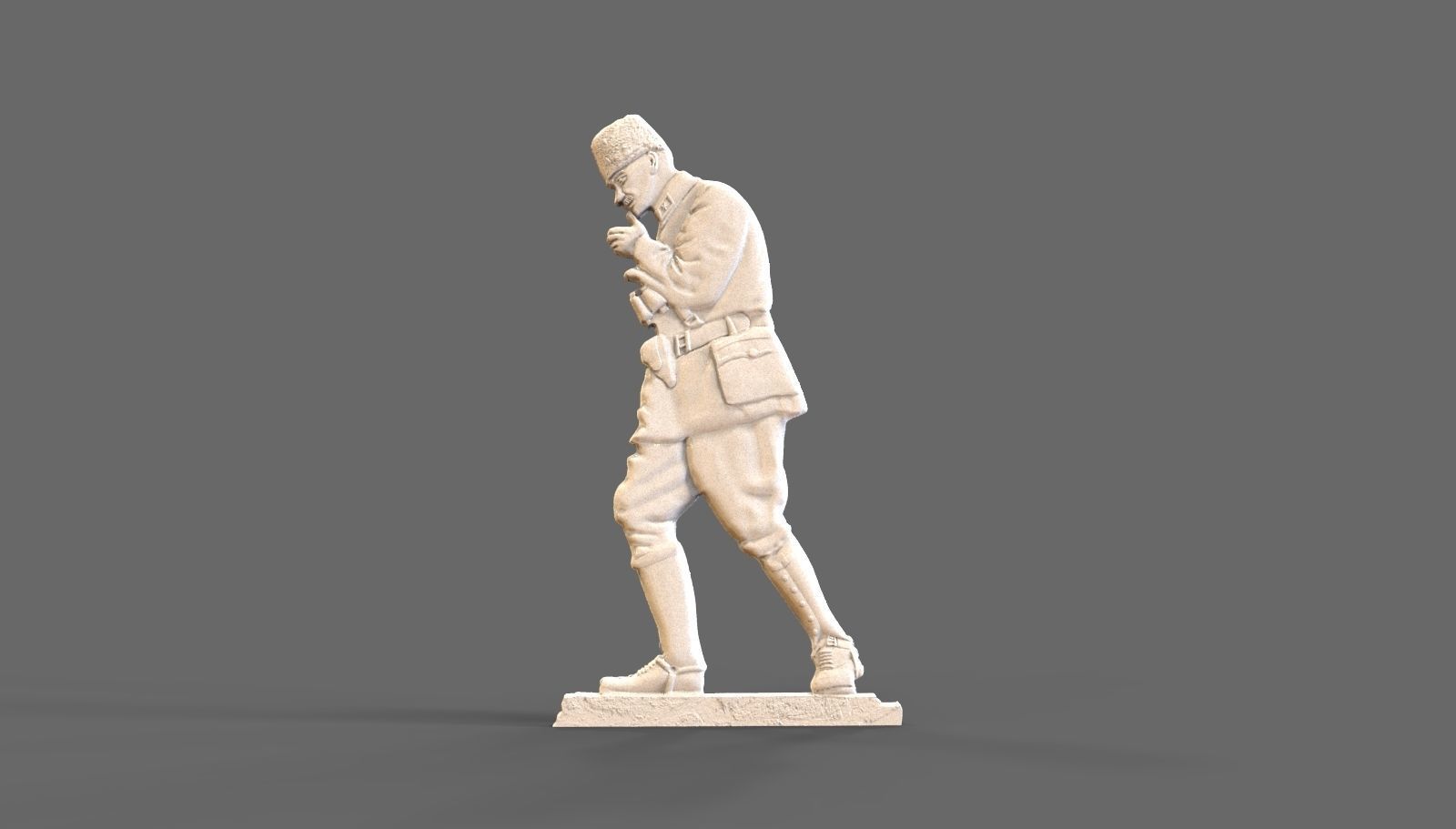 Gazi Mustafa Kemal Ataturk 3d stl model for cnc 3D print model_2