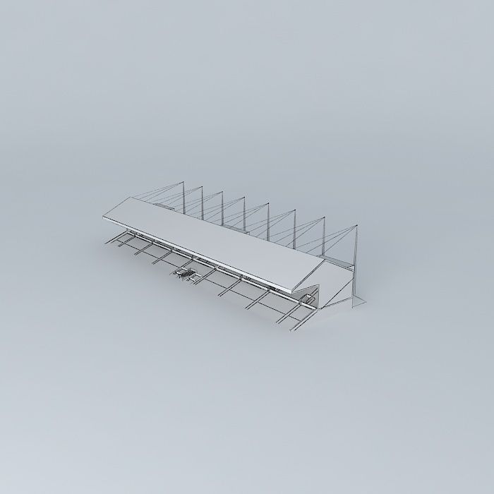 Sparrow Park Main Stadium stand Free 3D model_4