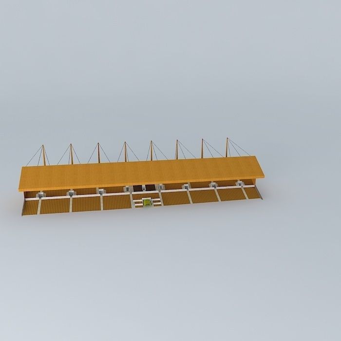 Sparrow Park Main Stadium stand Free 3D model_2