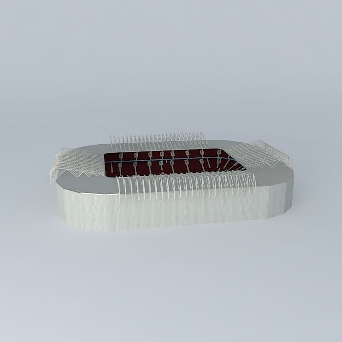 Stadium with red stands Free 3D model_2