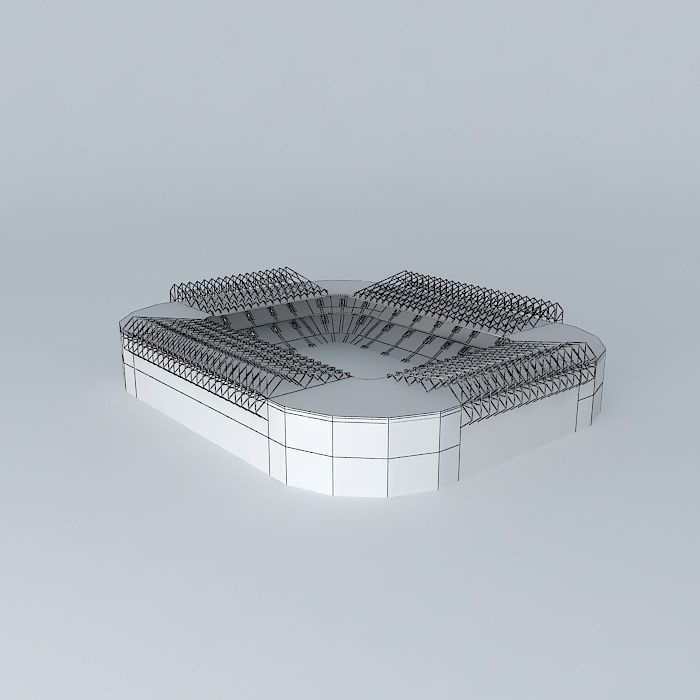 Stadium with red stands Free 3D model_3