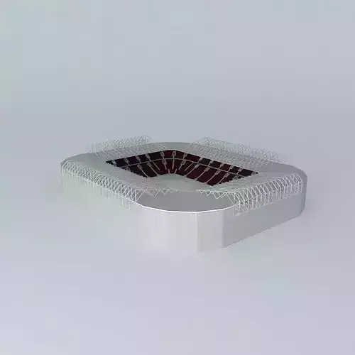 Stadium with red stands