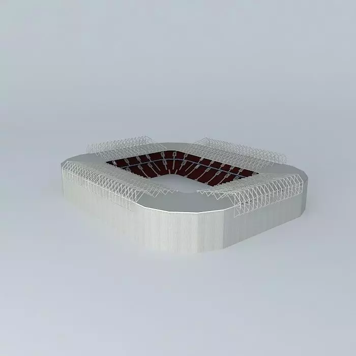 Stadium with red stands Free 3D model_0