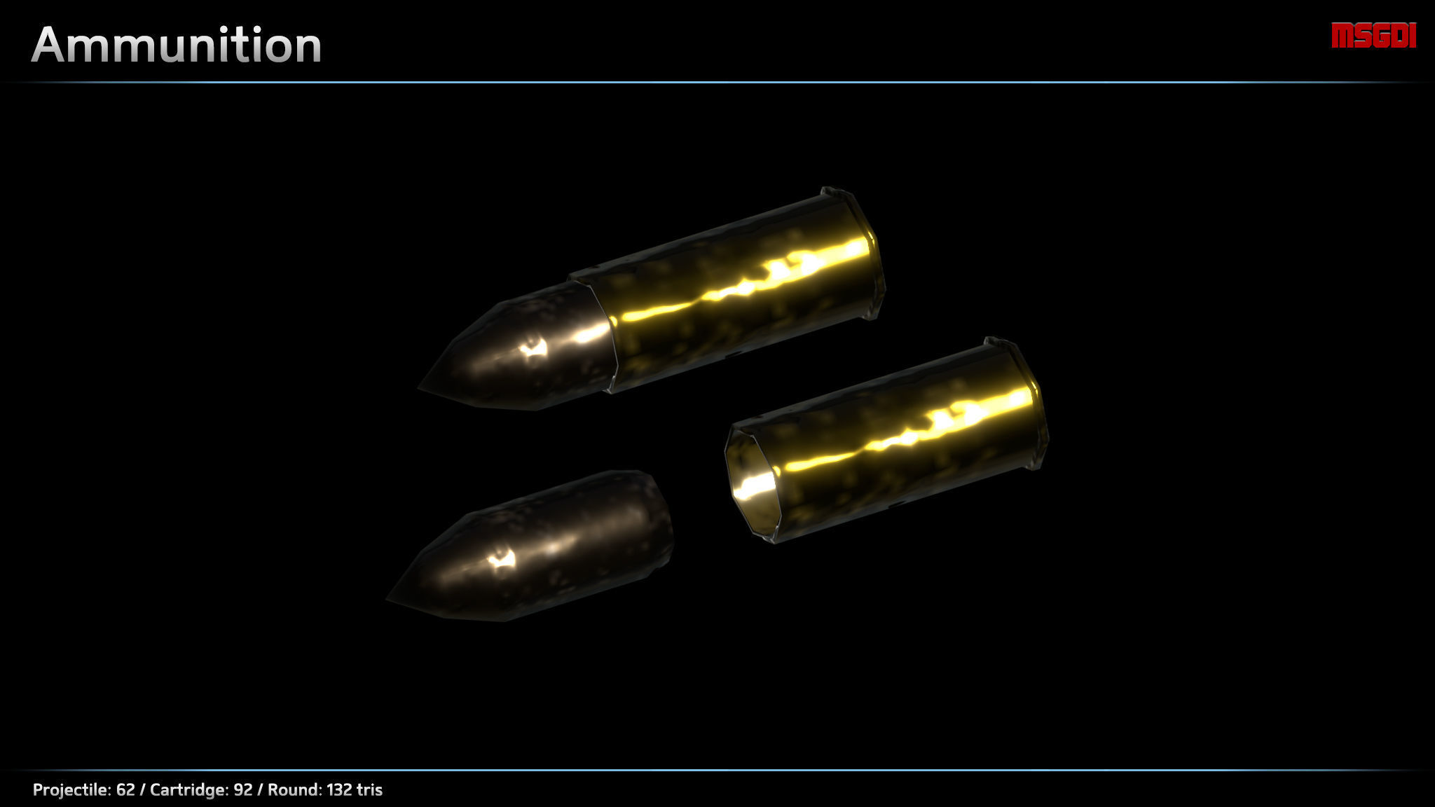 Ballistic Turret Low-poly 3D model_1