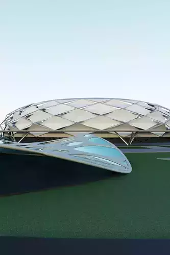 stadium futuristic with roof