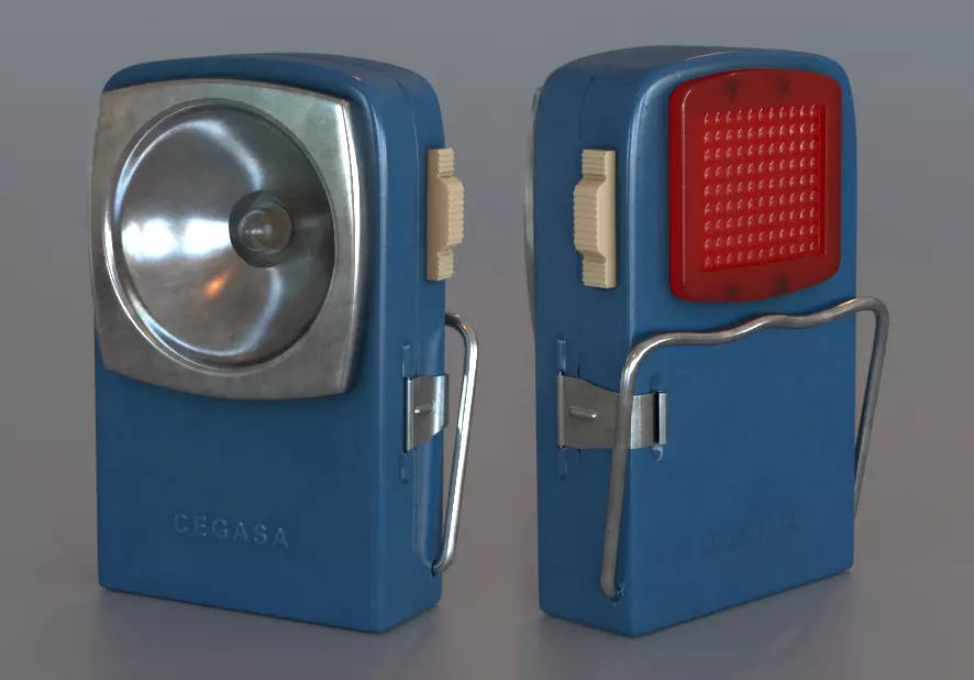 Vintage Flashlight 3D model