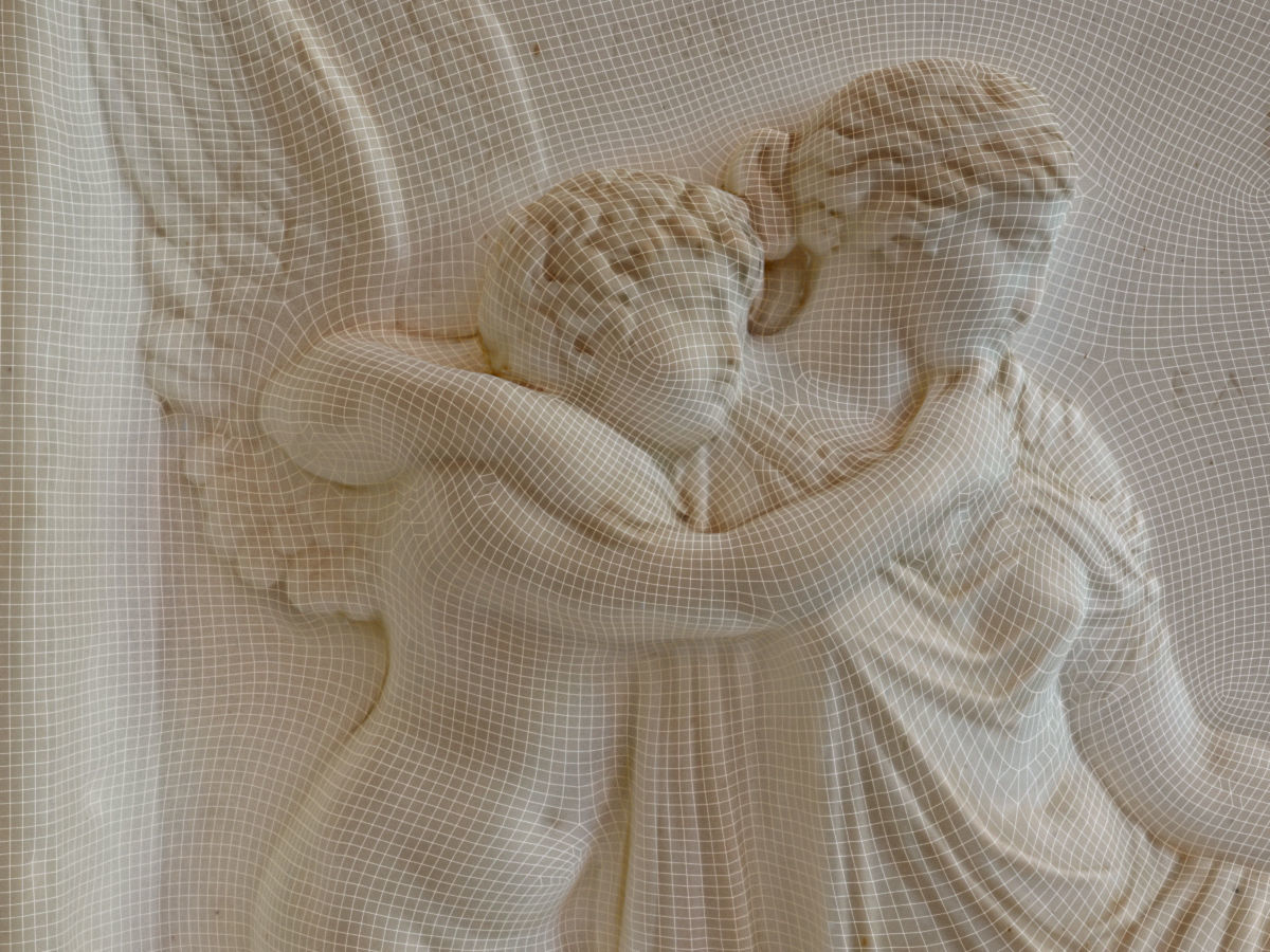 Paris Helen and Eros relief at Achilleion palace on Corfu island 3D print model_3
