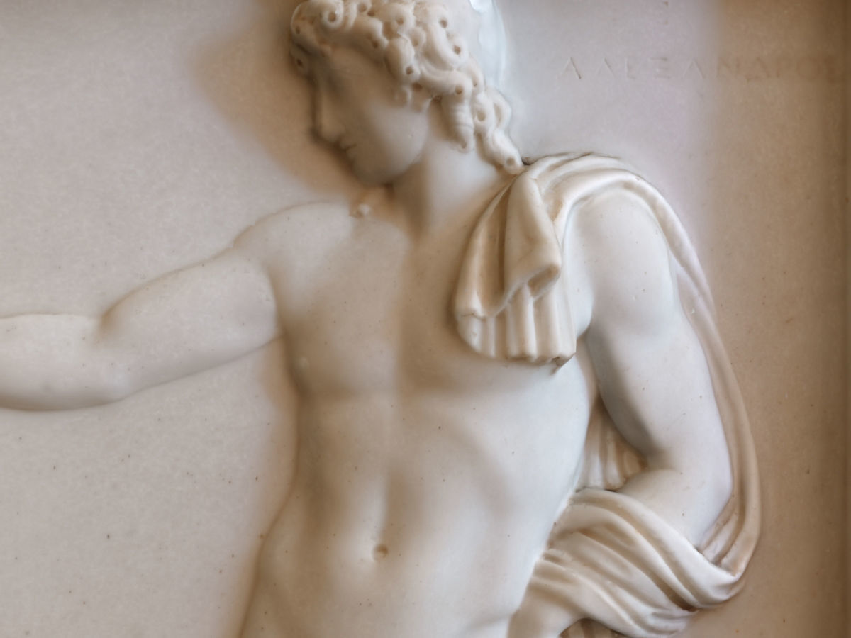 Paris Helen and Eros relief at Achilleion palace on Corfu island 3D print model_4