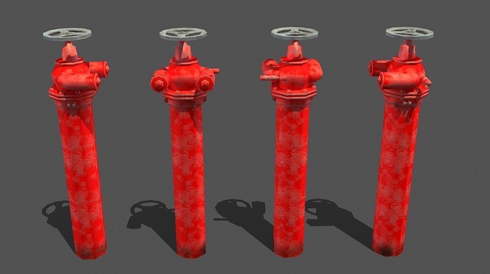 3ds max 2011 Next Generation Fire hydrant adapter belt Low-poly 3D model_1