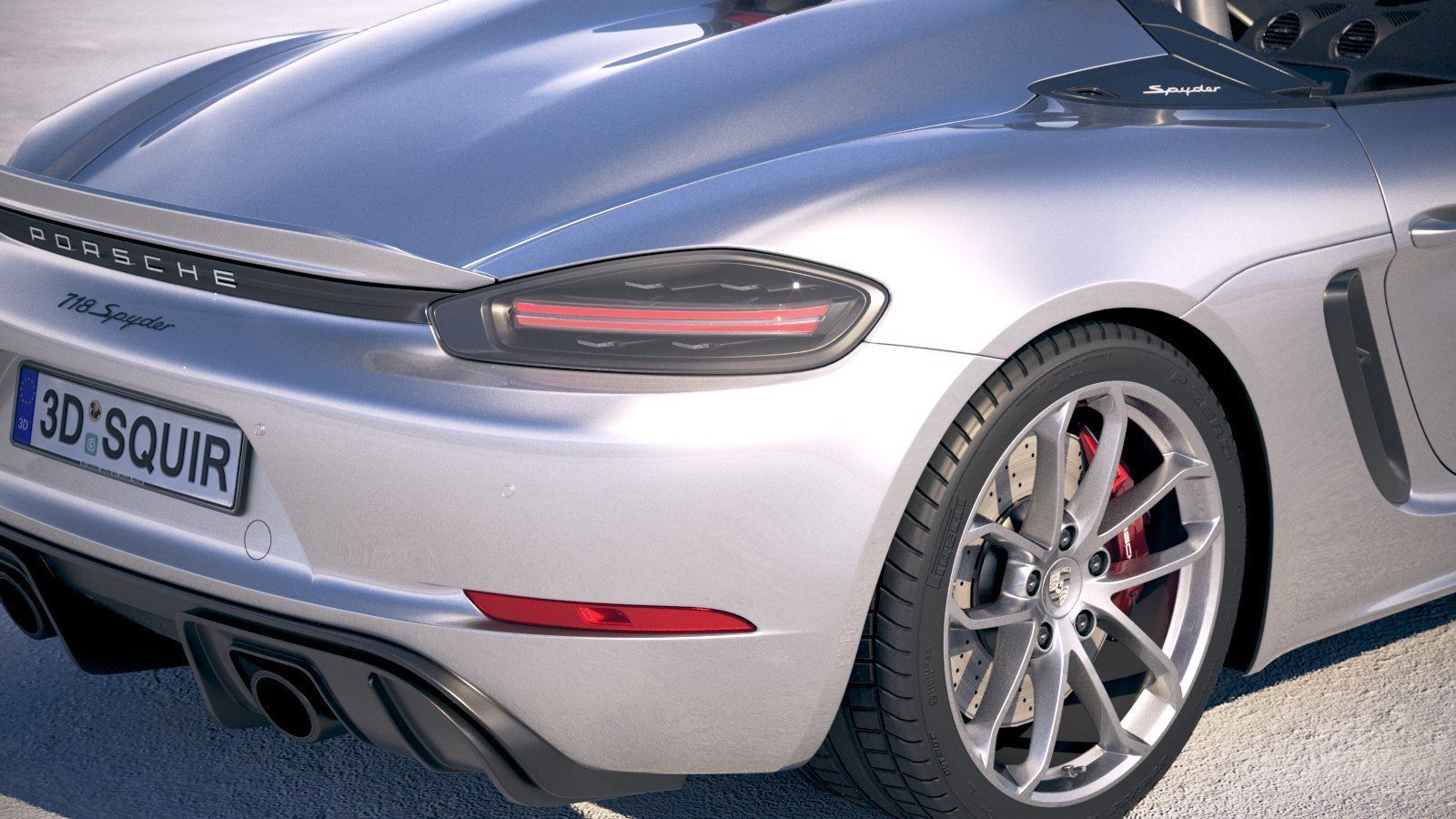 Porsche 718 Boxster Spyder 2020 3D model_3