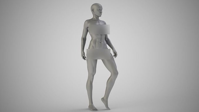 Mannequin female nude 3D print model