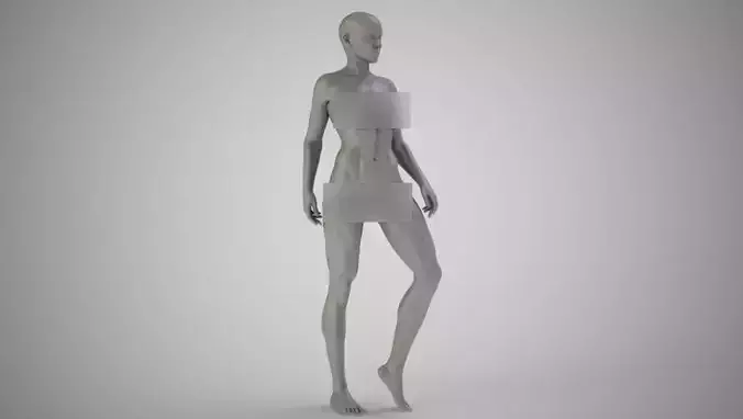 Mannequin female nude 3D print model
