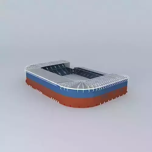 Stadium with blue stands
