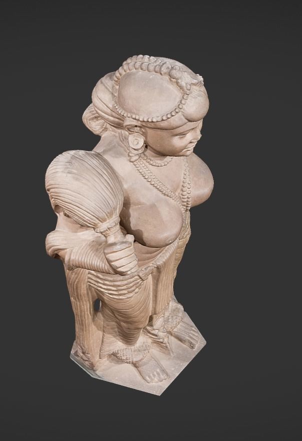 Didarganj Yakshi Low-poly 3D model_3