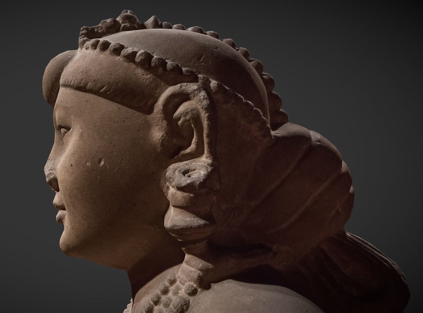 Didarganj Yakshi Low-poly 3D model_10