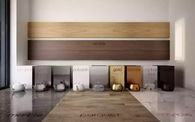 Collection of materials 3D model