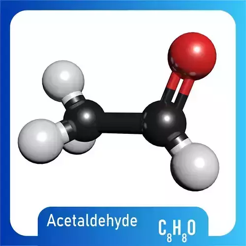 Acetaldehyde C8H8O or C6H5COCH3 3D model