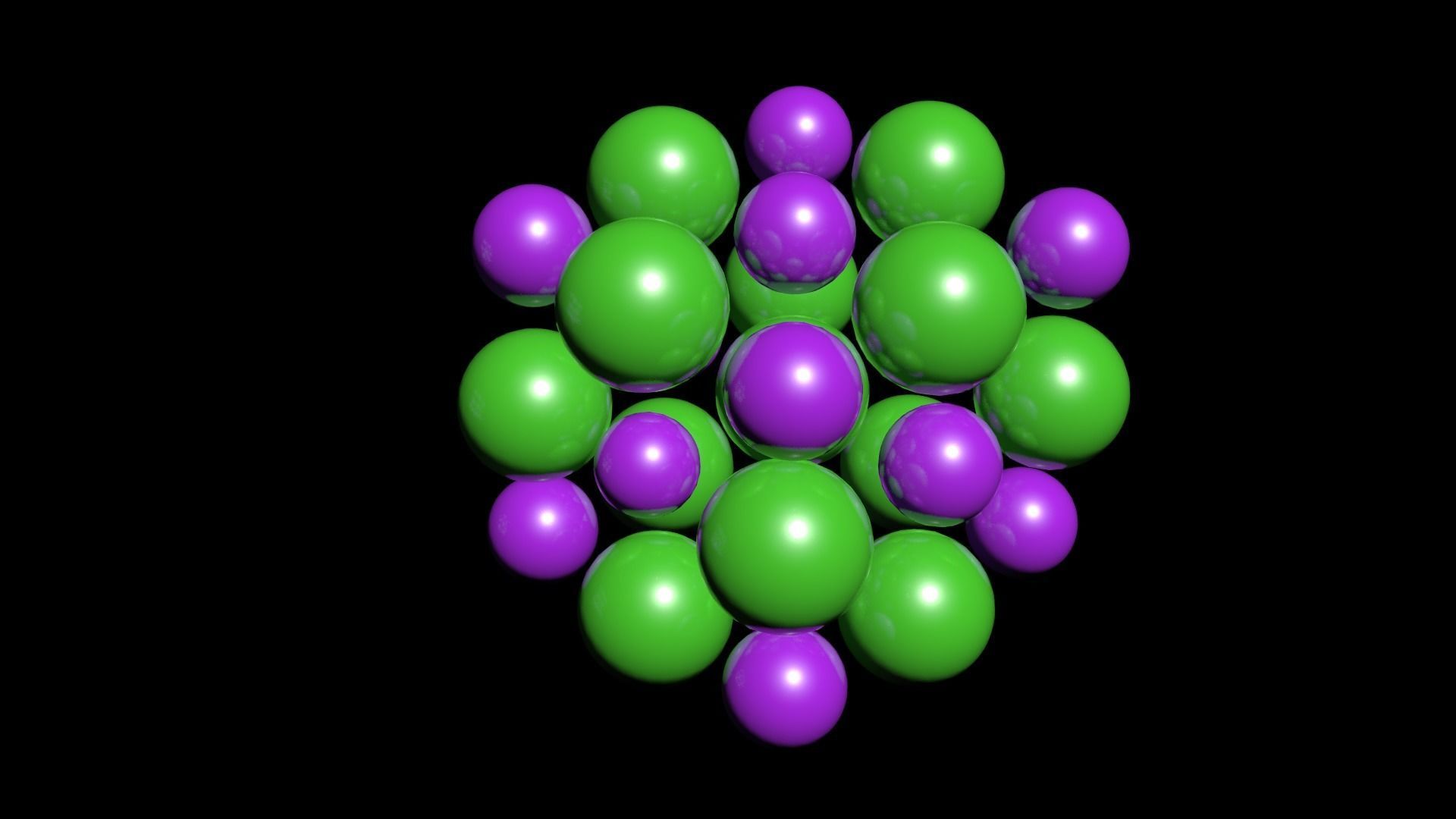 NaCl or Salt Lattice Structure 3D model_1