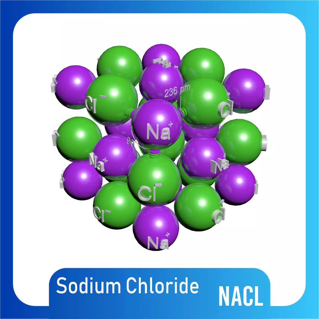 NaCl or Salt Lattice Structure 3D model_0