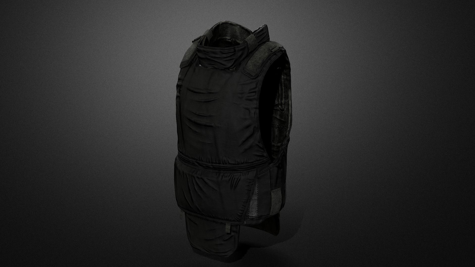 Army vest 06 Low-poly 3D model_8