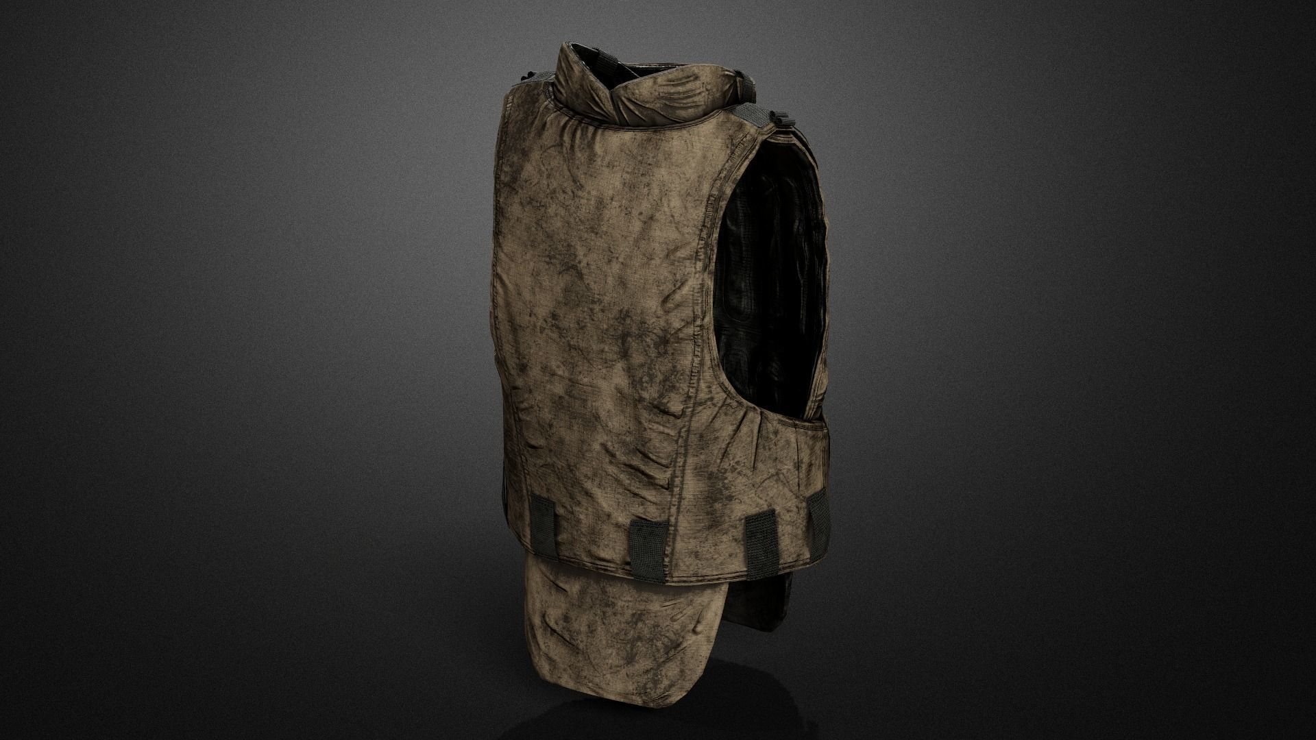 Army vest 06 Low-poly 3D model_7