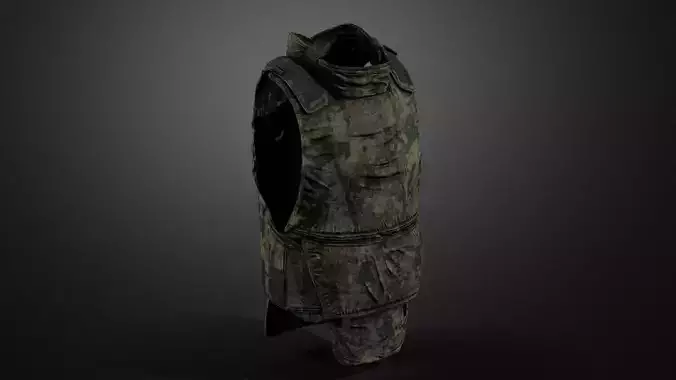 Army vest 06 Low-poly 3D model