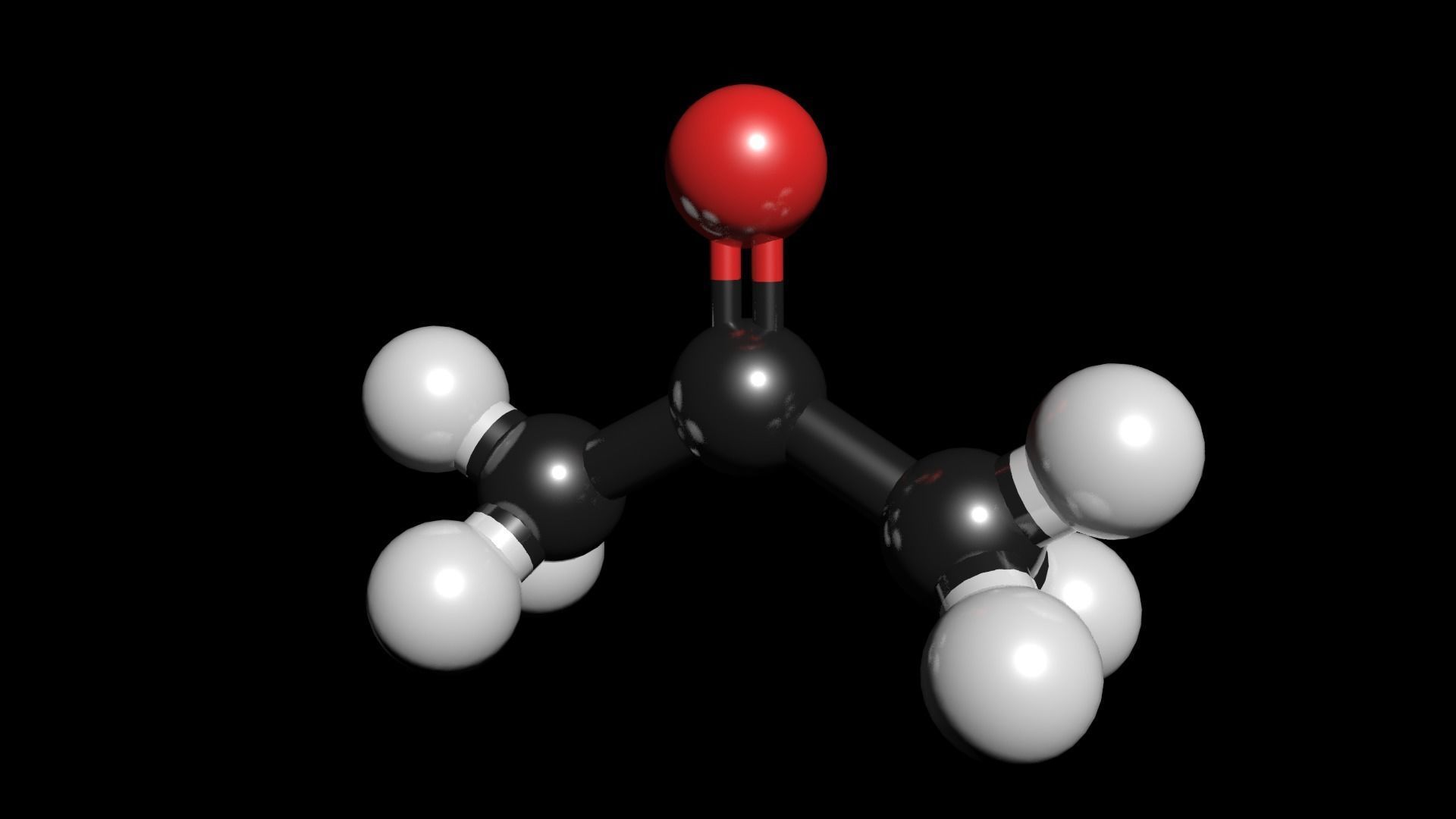 Acetone 3D Model C3H6O 3D model_1
